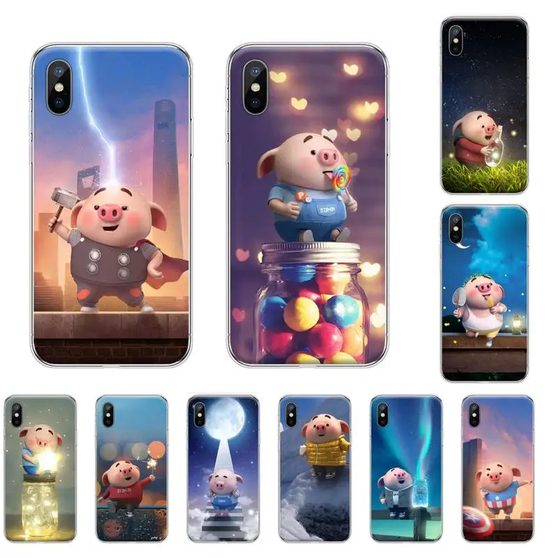 Мягкий силиконовый чехол для iphone 4 и 4s телефона из ТПУ с рисунком милой свинки 5 5S SE