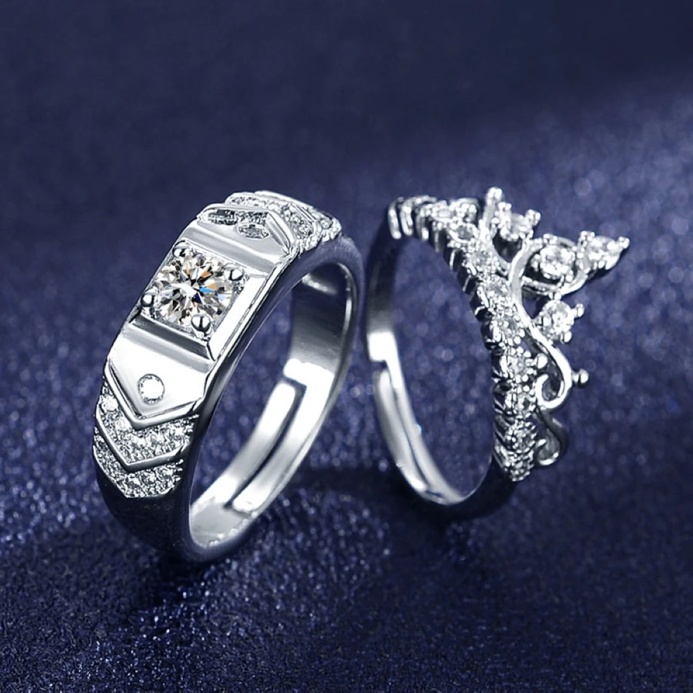 COUPLE RING SET (SILVER) – Au Revoir - Your Charm Is Waiting