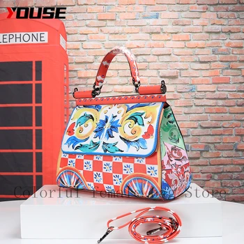 

Ladies 2020 bags Fashion Simple portable Printed Handbags Luxury High quality Single Shoulder Messenger bag Elegant Femininity