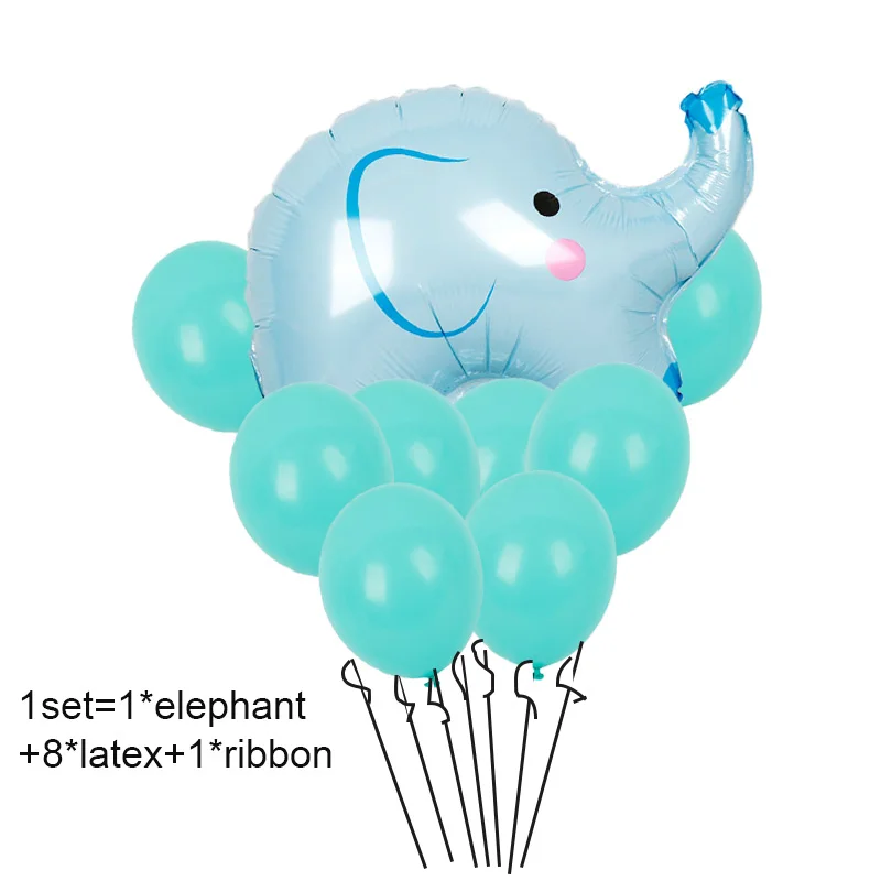 1 компл. Воздушные шарики в виде животных день рождения джунгли для вечеринки в стиле сафари поставки латексные Globos животное тематическая вечеринка на день рождения украшения дети баллон - Цвет: blue elephant-10pcs