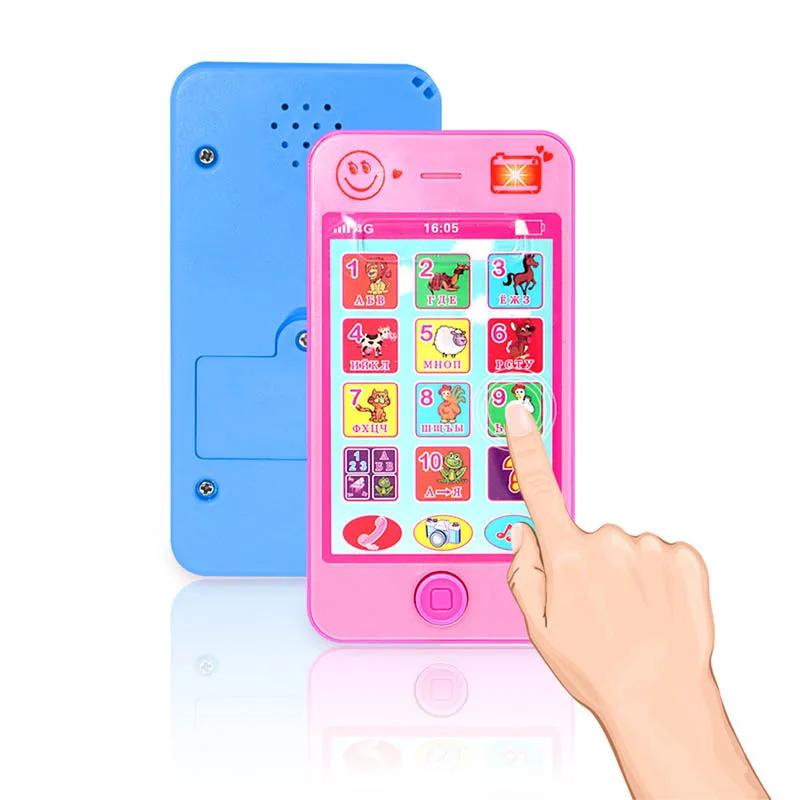 Baby Early Learning Training Machines Toy Phone Russian Language Animal Sounds Kids Electronic Voca