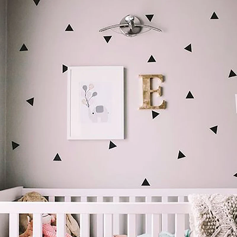 2020 New Modern Style PVC Material Home Decor DIY Wall Sticker Kids Room Decoration Decals Mini Triangles Pattern Theme | Дом и сад