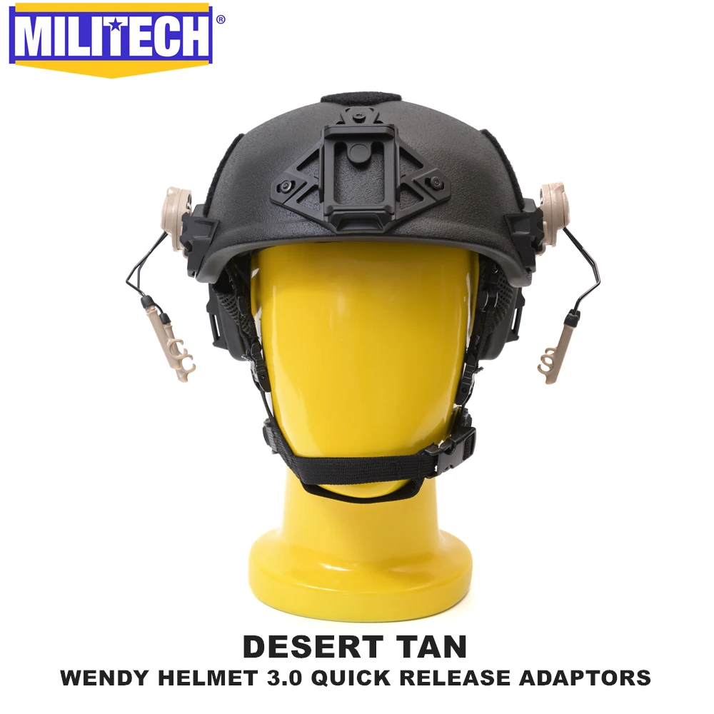 MILITECH-Adaptador de auriculares de liberación rápida para Peltor Comtac, rieles tácticos para casco, para equipo de auriculares, de 2,0 y 3,0