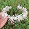 Bandeau couronne de mariée avec des perles fleur, accessoires pour cheveux, bandeau en cristal diadème, bijoux de cheveux ► Photo 3/6