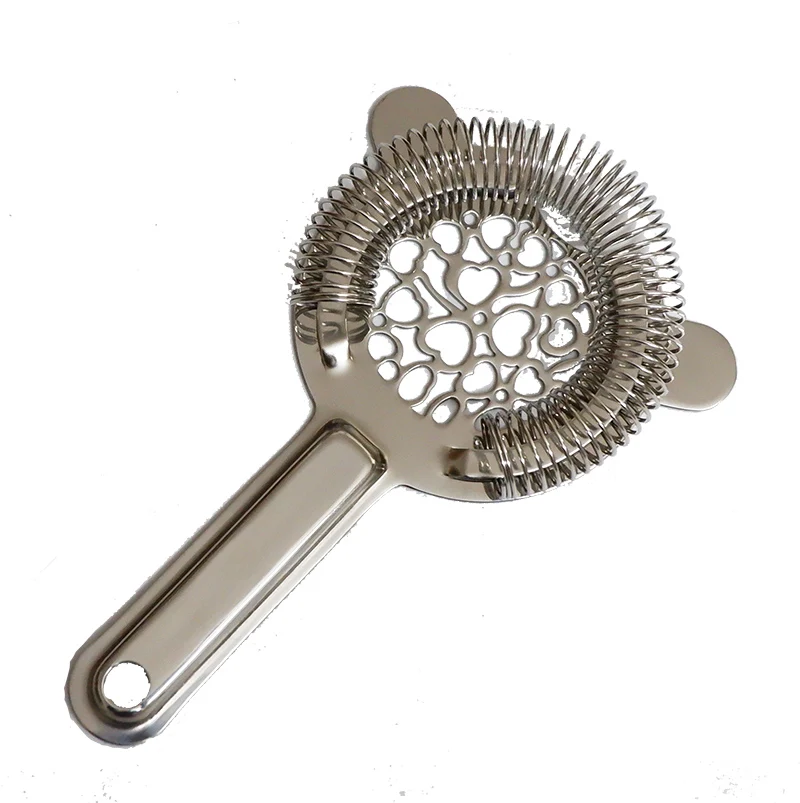 Premium Stainless Steel Hawthorn Cocktail Strainer - Professional Bar Tool
