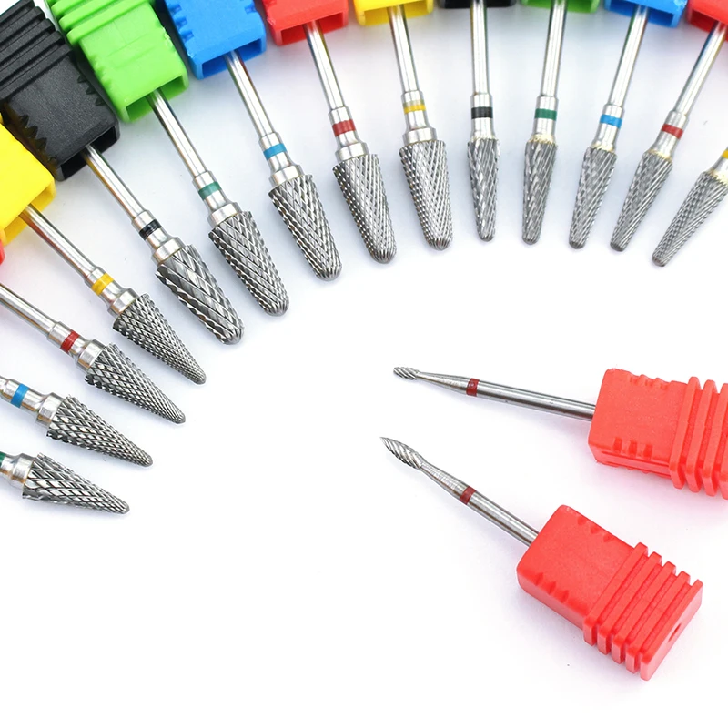 Carburo de tungsteno de uña taladro mm broca para fresa para eliminar Gel de barniz de uñas para manicura de uñas accesorios herramientas