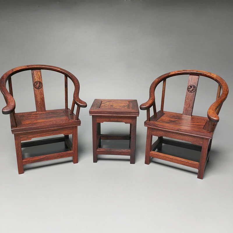 セット 絶妙な興味深い中国の古典手作り家の装飾マホガニー木製テーブルと椅子ミニチュア家具 Sculpture Aliexpress