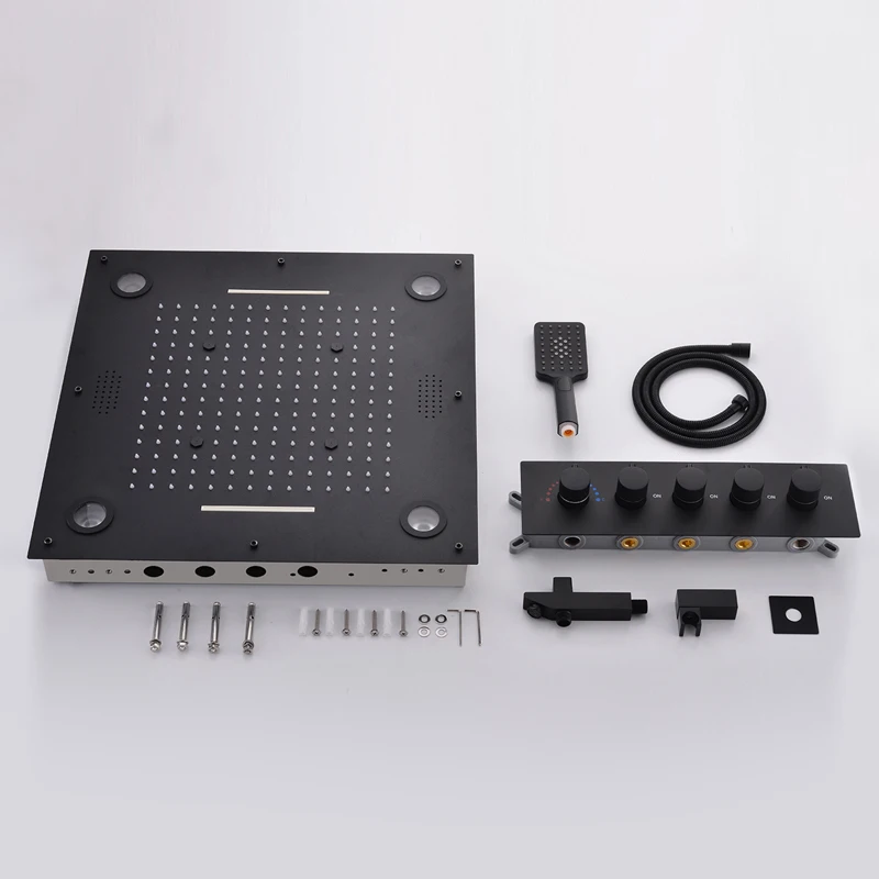 Bluetooth музыкальная душевая головка для ванной комнаты потолочный светодиодный