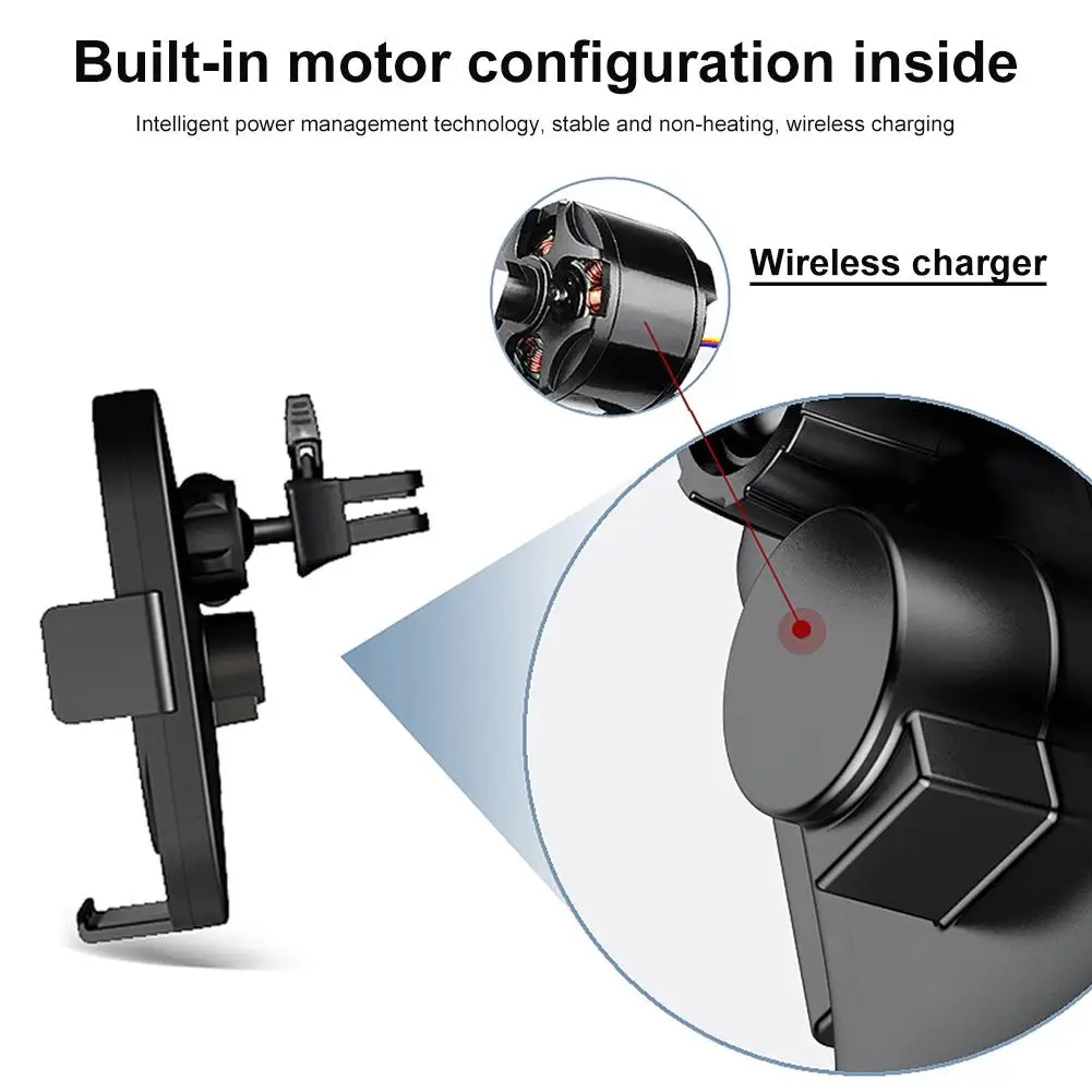 15 Вт автомобильное зарядное устройство беспроводное быстрое зарядное устройство автоматическая индукция Универсальный Автомобильный держатель для телефона крепление в автомобиль для мобильного телефона