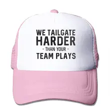 Мы багажника тяжелее, чем ваша команда играет сетки бейсболки водителя грузовика Стиль шляпа розовый