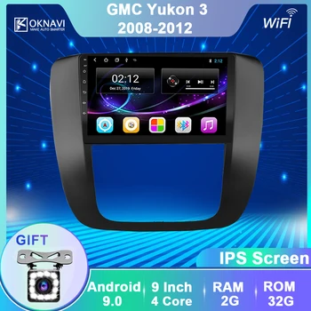 

OKNAVI 9'' Android 9.0 Car Multimedia Player For GMC Yukon 3 2008 2009 2011 2010 2012 GPS Naviagtion Wifi Camera Radio No DVD