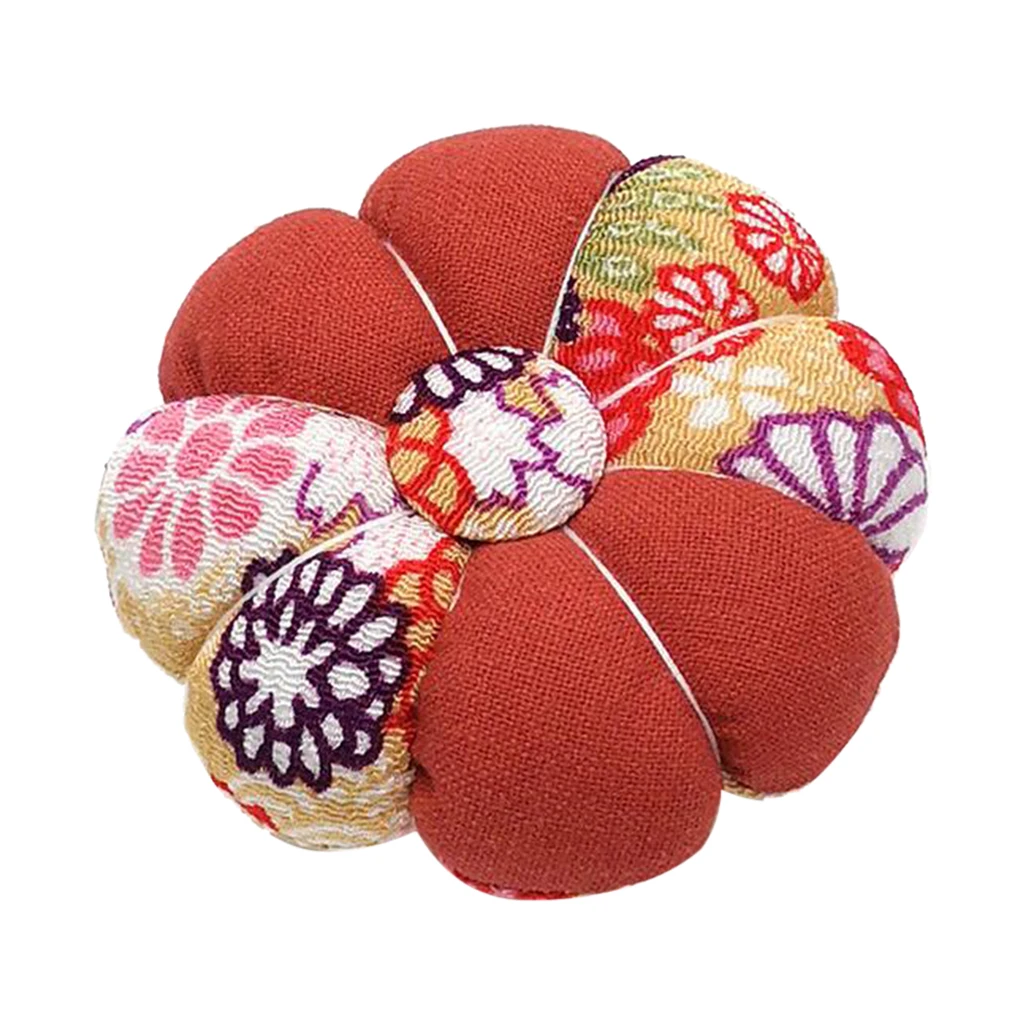 Wrist Pin Cushion Printed Pumpkin Wrist Band Pin Cushions Wearable Needle Pincushions for Sewing (Flower Pattern )