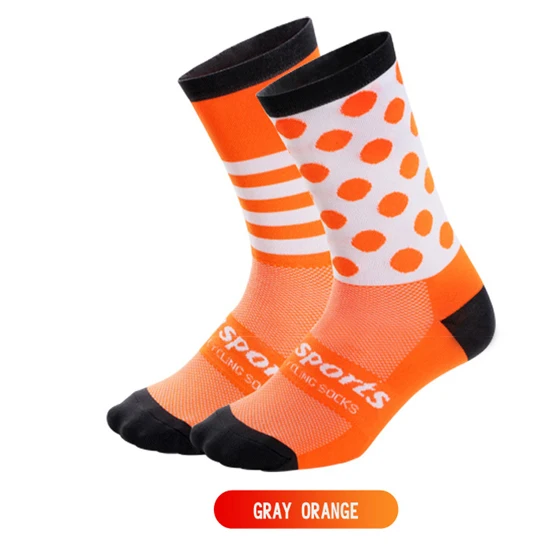 Orange Black DH спортивные дышащие велосипедные носки MTB дорожные велосипедные носки мужские и женские высококачественные профессиональные Брендовые спортивные носки для активного отдыха - Цвет: Orange Black