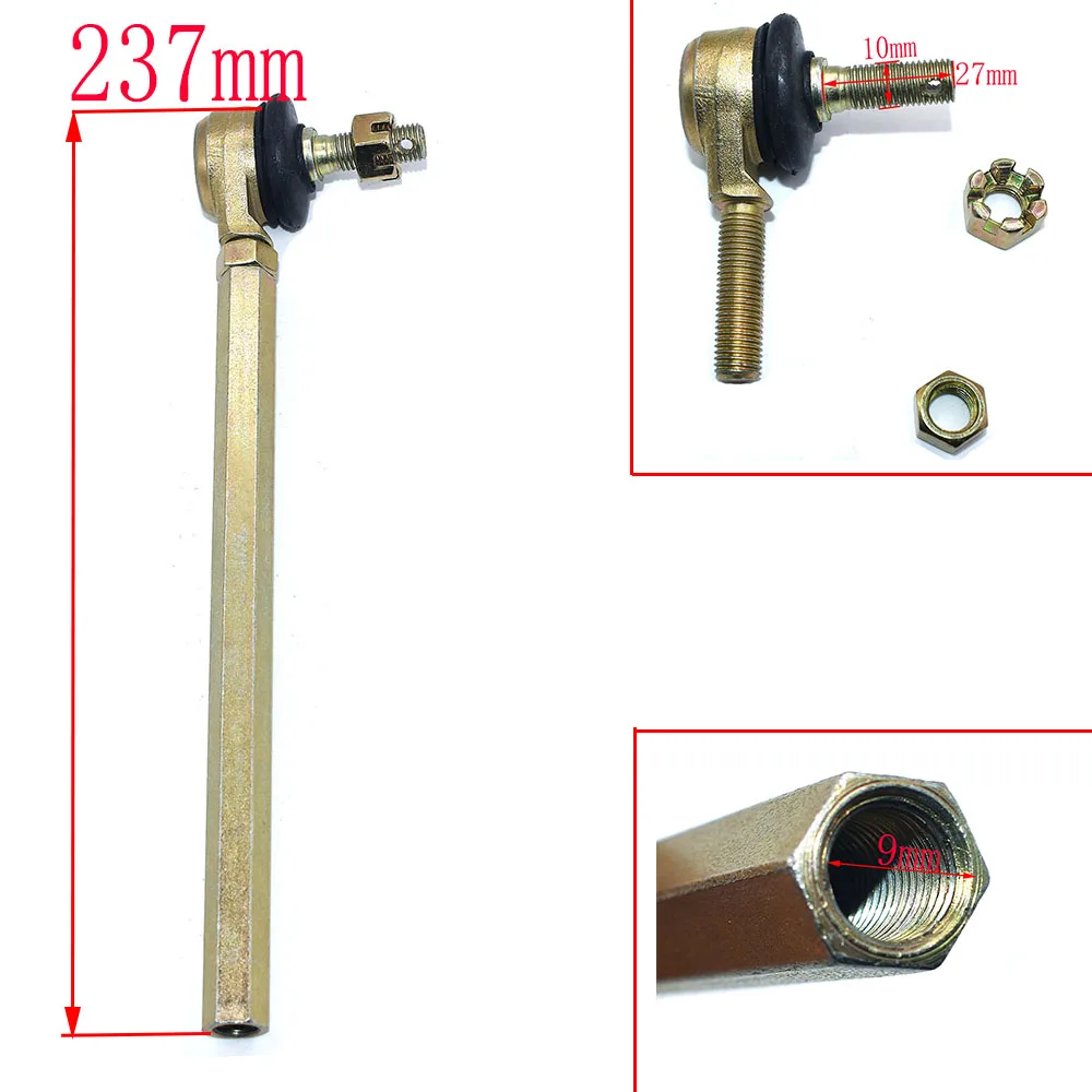 2PCS M10-M10 190mm Left Hand Thread Steering Tie Rod kit Fit For Chinese warehouse UTV Go Golf Kart Buggy Gear Rack Bike Parts - Image 6