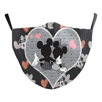 

1 PCS Adult Mask Anime Face Mask with 2 Filters Disney Cartoons Mickey Minnie Mask Designs Protective Mouth Adult Mask Fashion