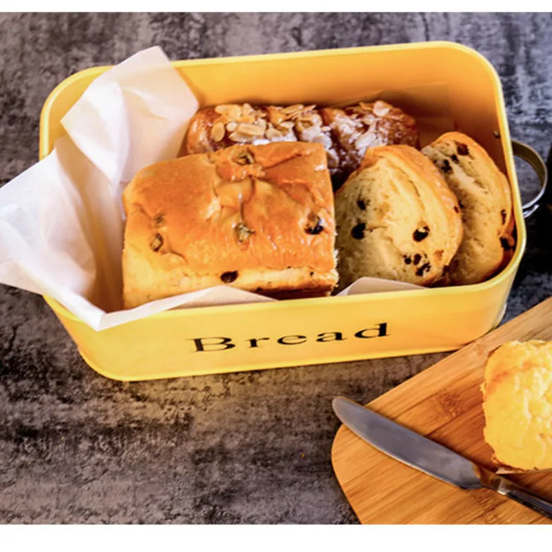 Goede Franse bamboe cover bina brood box snack opbergdoos rechthoekige gegalvaniseerd ijzer doos poeder gecoat crème opbergdoos WF10141025