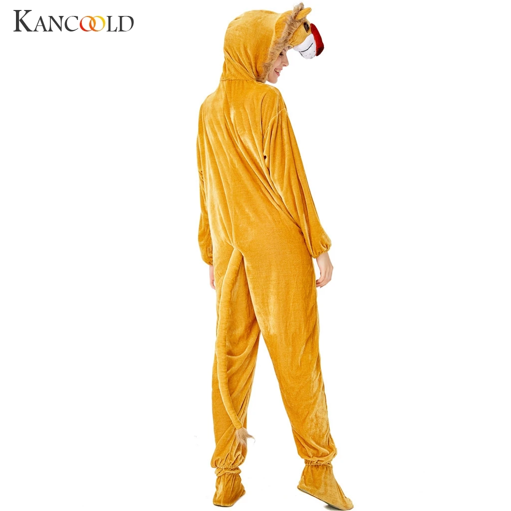 KANCOOLD Женские флисовые пижамы животные Львы комбинезон взрослые пижамы новинки Косплей вечеринка Хэллоуин костюм