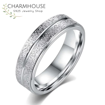 

2020 Hot Selling Accesories Rings For Man Stainless Steel 6mm Finger Ring Wedding Band Bague Fashion Jewelry Aniversary Gifts