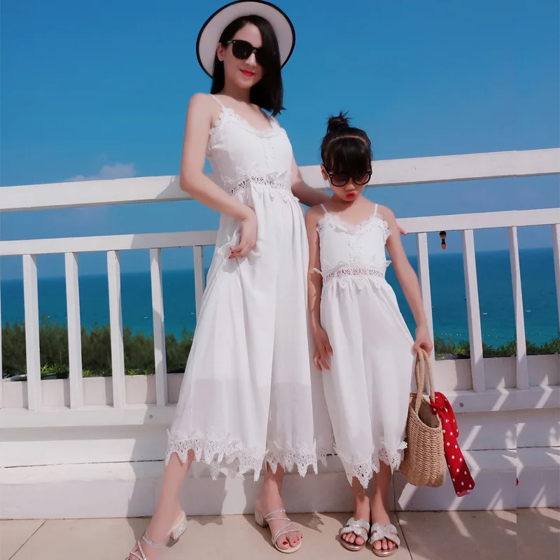 Strap Women Jumpsuit Sleeveless Summer Loose Jumpsuits Bandage One Piece Overalls Baby Girl Clothes Family Matching | Мать и ребенок