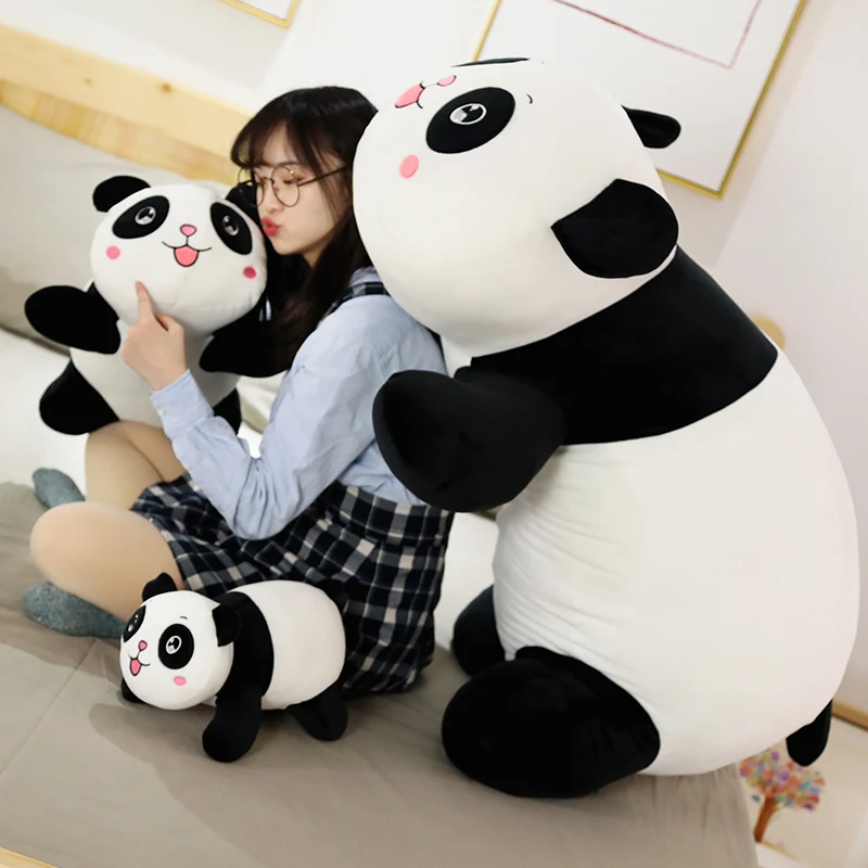 Быстро раскупаемый 1 шт. 35/55/80 см плюшевые игрушки милый ребенок большой гигантская панда, плюшевое игрушечное животное, кукла Животные игрушка подушка Штаны для девочек с рождественским изображением подарки