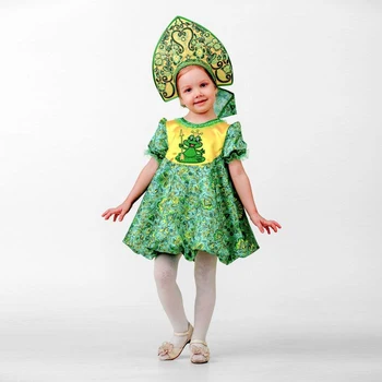 

Carnival costume "The Frog Princess", satin, print, size 26, height 104 cm