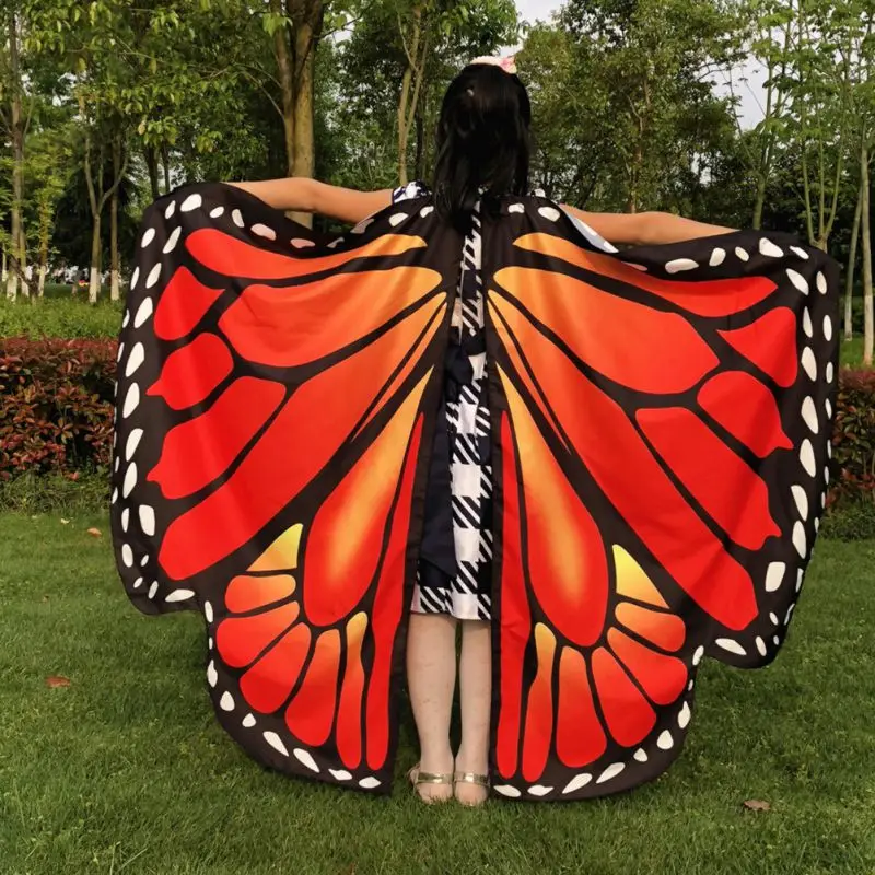 118x48 см сказочный костюм принцессы для косплея бабочка крыло шаль накидка-палантин дети мальчики девочки шарф аксессуары