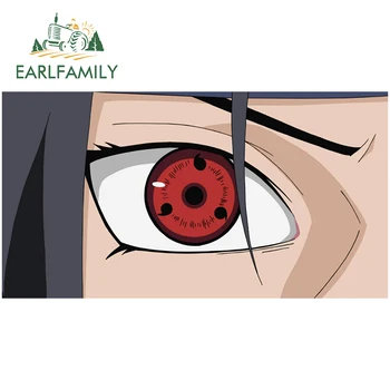 

EARLFAMILY 13cm x 7cm for Naruto Itachi Sharingan Waterproof Vinyl Car Stickers Windshield Trunk Decoration Anime JDM Decal