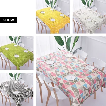 

Linen Cotton Tablecloth Nordic INS Home Modern Table Cover Rectangular Coffee Tea Party Decorations Table Cloth