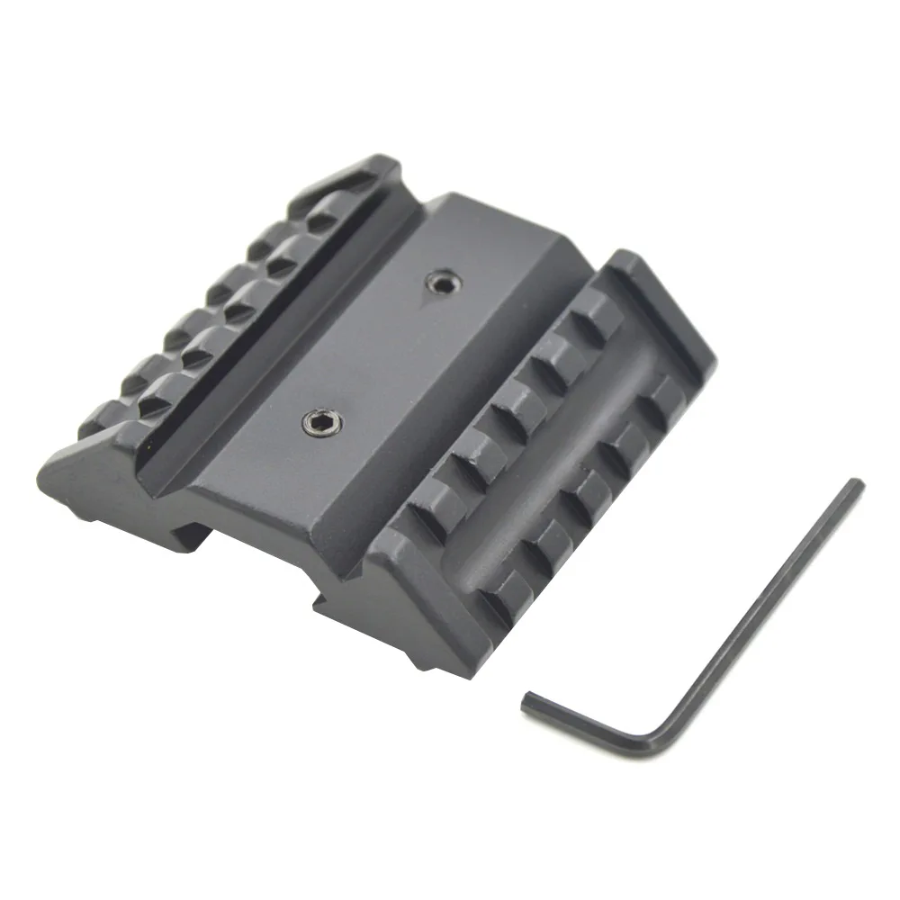 ar 15 accessories hunting Tactical aluminum airsoft Dual 45 degree offset mount extend Picatinny rail 20mm Weaver Picatinny Rail (8)