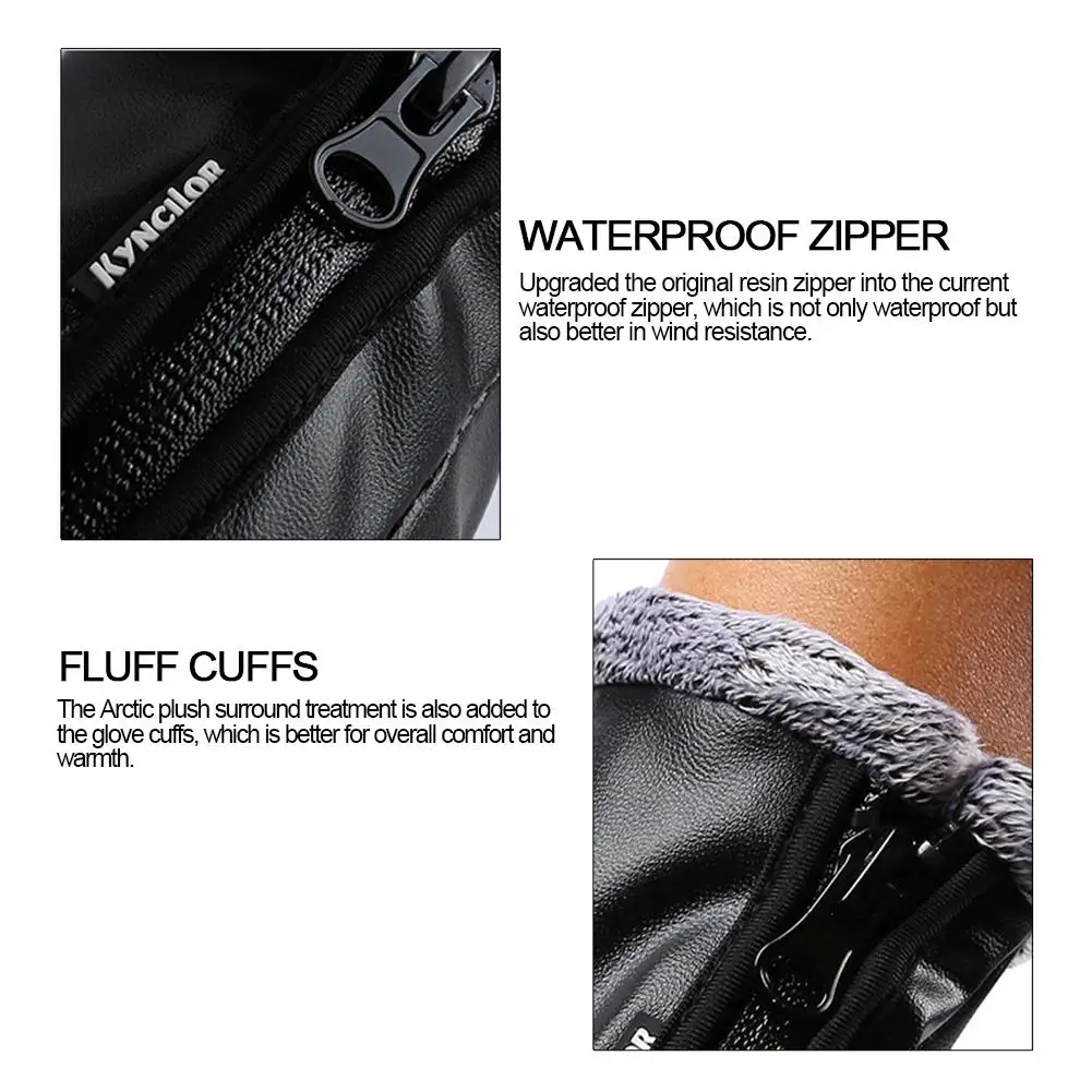Спорт на открытом воздухе Windstopper водонепроницаемые перчатки черные перчатки для верховой езды мотоциклетные перчатки сенсорный экран черный полный палец мужчины