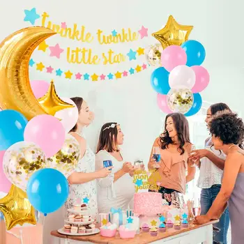 

Twinkle Little Star Happy Birthday Banner 1st Birthday Party Decor Kids Baby Shower Boy Girl Gender Reveal Party Supplies