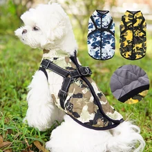 

Waterproof Pet Dog Jacket With Harness Winter Warm Dogs Vest Jacket For Chihuahua Labrador French Bulldog Outfits Pet Clothes