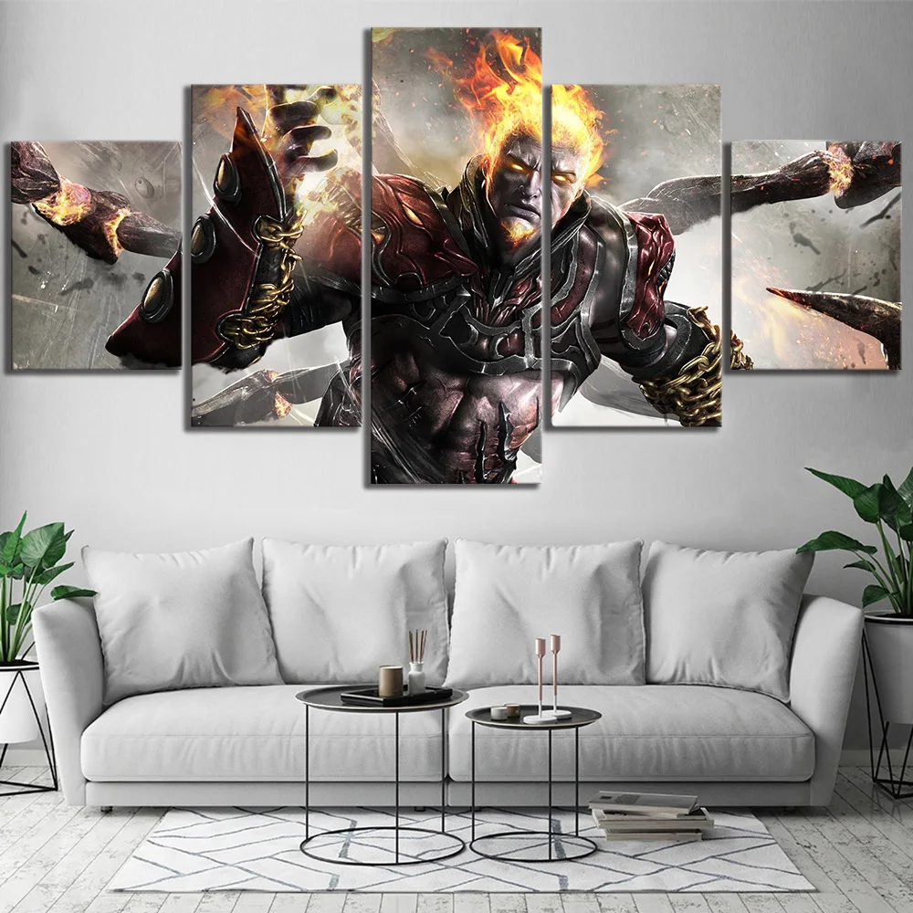 Настенная художественная картина для украшения дома HD 5 шт. God Of War Kratos видео игра