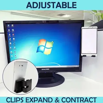 

Mobile Phone Holder Computer Laptop Screen Side Phone Holder Stand Laptop Side Mount Bracket For iPhone Huawei Samsung Xiaomi