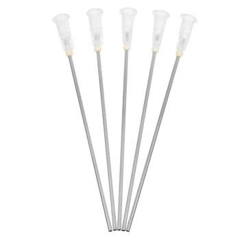 

5pcs Dispensing Needles 100mm White Blunt Syringe Needle Tips For Ink Refilling Mixing Liquid Plastic + Metal Material