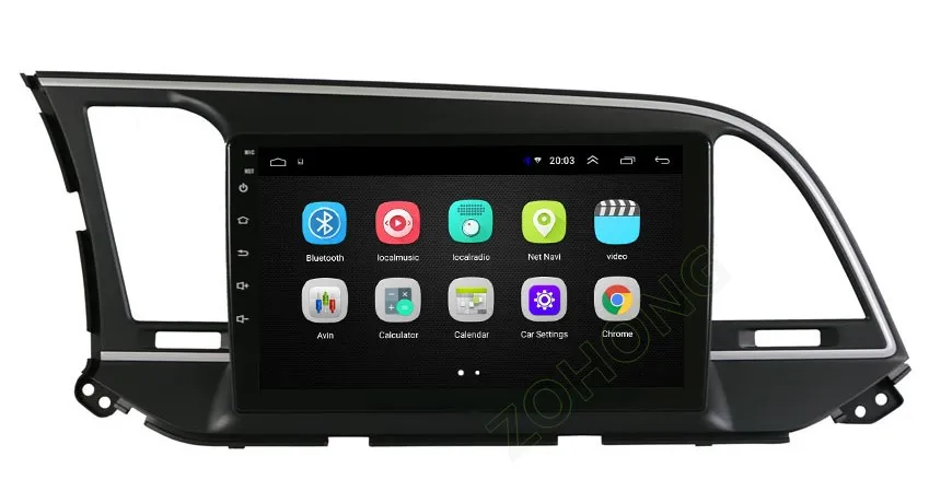 Discount 2.5D Android8.1 car dvd Multimedia player for Hyundai Elantra 2016 2017 2018 auto GPS navigation CAR Radio Stereo recorder WIFI 16