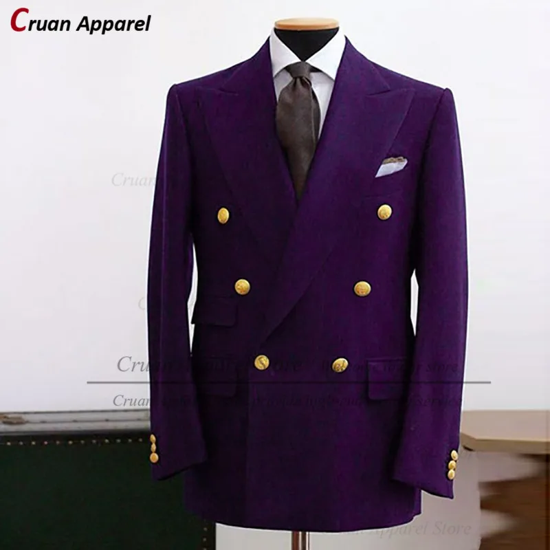 処分品 1つのブレザー ブランドパープルベルベットメンズブレザー薄い着の結婚式のスーツジャケット新しいプロムコート 超豪華 Other Grandealternativa Com