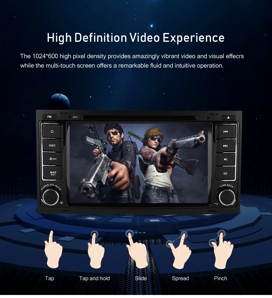 Perfect Octa Core Android 9.0 Car Radio GPS Navigation Player For Volkswagen Touareg T5 2004-2011 DVD Stereo Video WIFI Multimedia 2
