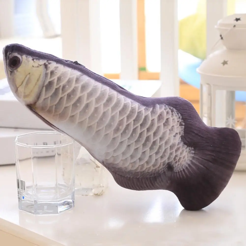 Pet Cat Toy Electric Catnip Fish USB Rechargeable Wagging Jump Fish Automatic Realistic Simulated Plush Fish Cat Kitten Chew Toy