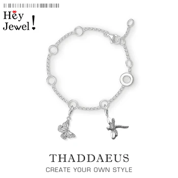 

Dragonfly & Butterfly Charm Bracelets 2020 Link Chain 925 Sterling Silver Trendy Fashion Club Jewelry Europe Women Insects Gift