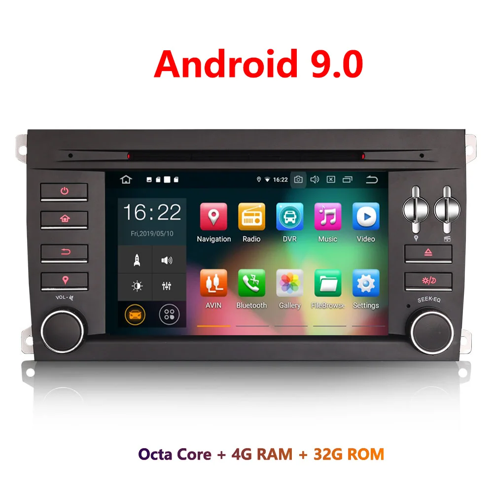 Erisin ES7997S 7 дюймов Android 9,0 Восьмиядерный 4 Гб ОЗУ автомобильный мультимедийный плеер Радио BT для Porsche Cayenne