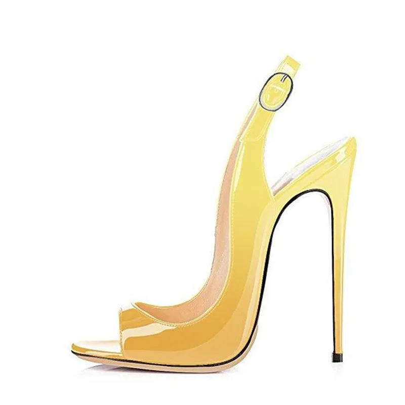 BBZAI New pattern Superior quality shoes woman 12CM SummerBig size shoes Thin Heels Fashion Show Comfortable 34-44 45 - Цвет: Золотой