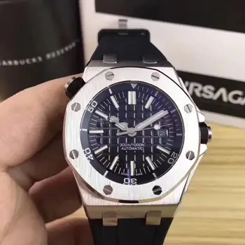 

Best selling men's watch Black Dial Rubber Band gold stainless steel automatic men's Watch