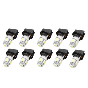 

10X T10 White 5050 194 LED Bulbs Instrument Gauge Cluster Dash Light with Socket