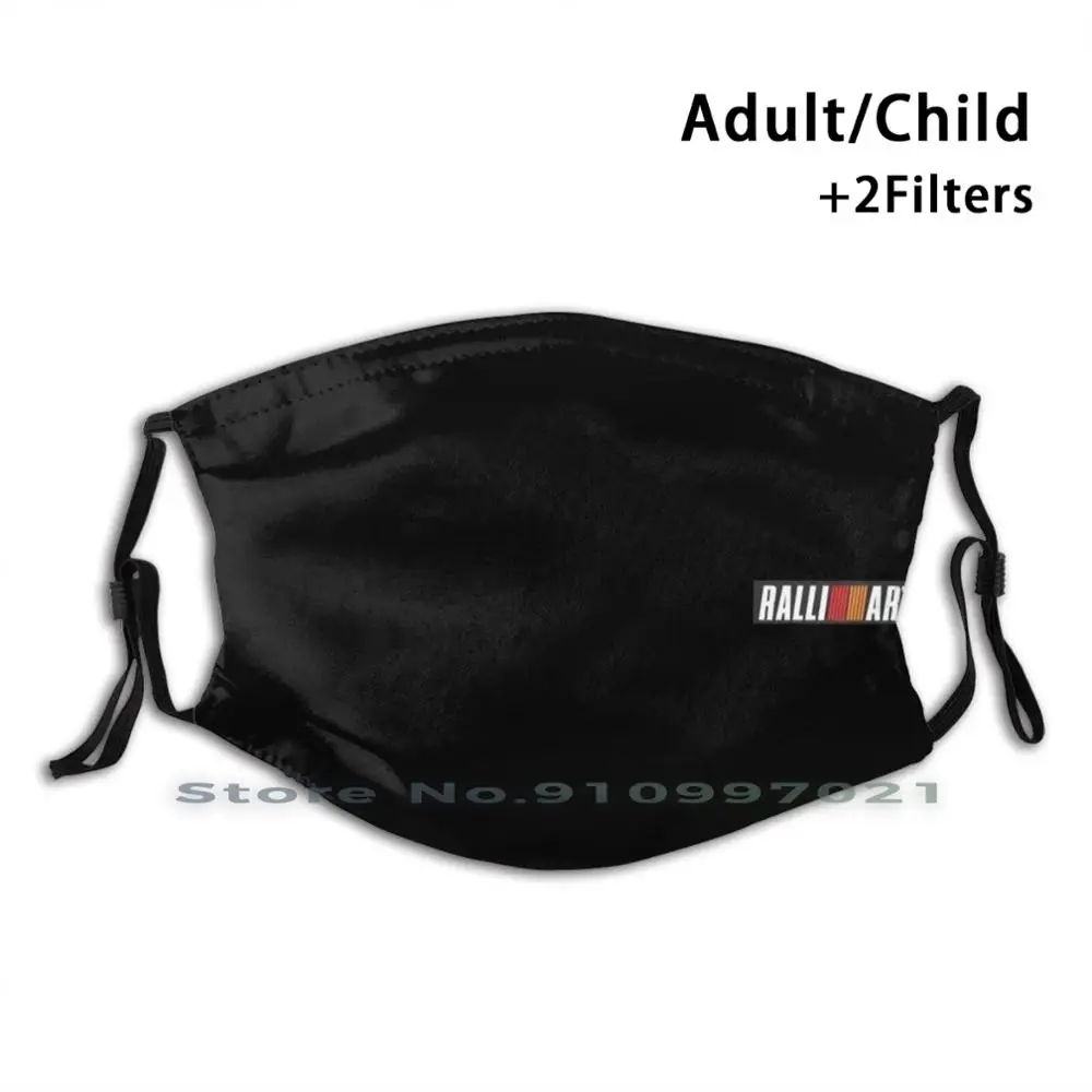 Ralli Art Washable Reusable Trendy Mouth Face Mask With Filters For Child Adult Mitsubishi Rally Racing Sport World | Аксессуары для