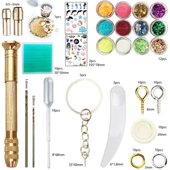 

110Pcs/set DIY Jewelry Casting Molds Tools KIT Water ripple mold reinforced edging Square Silicone Resin