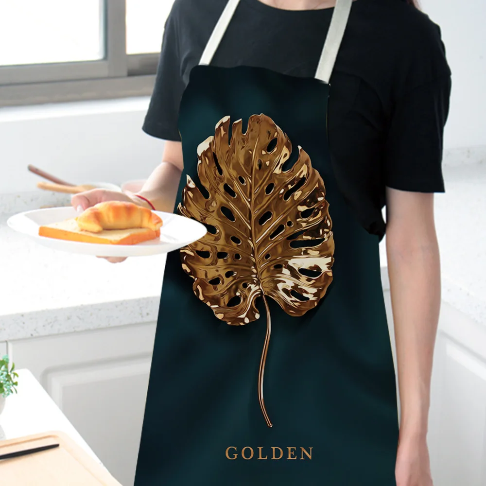 Multifunction Kitchen Apron Women Creative landscape Cotton Linen Sleeveless women Chef Cooking Aprons Kitchen 68*55cm 0063
