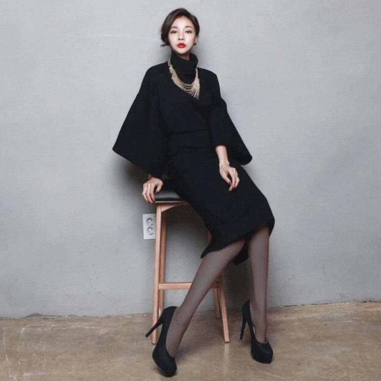 

Set 2019 Autumn & Winter New Products Korean-style Fashion Tops + Slim Fit Skirt Two-Piece Set