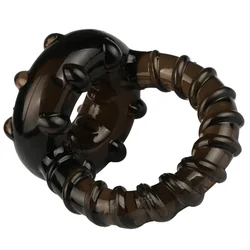 Couple Lover Love Sexy Play Games Dual Ring Men Male Soft Silicone Time Delay Ring Hoop html1