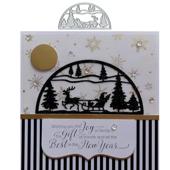 

Christmas Carriage and Tree Metal Cutting Dies Scrapbooking Stencil for DIY Album Photo Card Making Embossing Paper Tool Die Cut